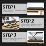 ANTHOSPACE Standing Desk Converter 23.6" x 13.4", Adjustable Height 2.4"–15.7", Sit Stand Converter with Sturdy Steel Frame, Ergonomic Standing Desk Topper & Monitor or Laptop Riser for Home Office ANTHOSPACE