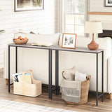 HOOBRO Narrow Console Table, 29.5" Small Entryway Table, Thin Sofa Table, Side Table, Display Table, for Hallway, Bedroom, Living Room, Foyer, Greige and Black BG75XG01 HOOBRO