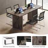 YITAHOME 70.8" Large Farmhouse Dining Table for 6 to 8 People, Rustic Style Wood Dinner Table, Rectangular Dining Table for Kitchen, Dining Room & YITAHOME