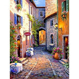LVIITIS DIY 5D Diamond Painting Kits for Adults Full Drill, Paintings Pictures Arts Craft for Home Wall Decor，5D Painting Dots Kits (Streets) LVIITIS