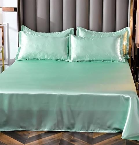 Solid Soft Bedding Satin Sheets Set with Pillowcases Silky Smooth Single Twin Full Queen King Size Generic