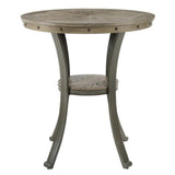 Powell - Linon Franklin Metal and Wood Pub Table in Pewter Powell