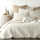 Levtex Home Cross Stitch Reversible Full/Queen Quilt Set (88x92in) with 2 Pillow Shams (26x20in) - Stitch Texture - Cream - Cotton Full/Queen Size Quilt Bedding Set - Lightweight, Soft, Pre-Washed Levtex Home