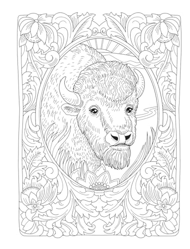 Creative Haven Wondrous Wildlife Coloring Book; Journey through Nature and the Great Outdoors; Lions, Tigers, Bears And More! (Adult Coloring Books: Animals) Dover Publications