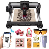 ATOMSTACK Swift Laser Engraver 3W for Beginners Swift Laser Cutter Machine Desktop Fully Pre-Assembled 135×145mm Area, 0.04mm High Precision DIY Wood, Leather, Crafts, Acrylic, Gifts, 3000mW ATOMSTACK