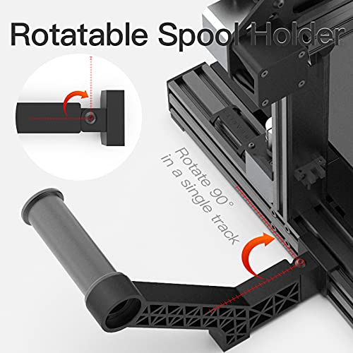 Original Upgrade Rotatable Filament Holder Mount Spool Bracket Compatible with Creality Ender 3 V2 Ender3 Pro/Max, CR-6 SE/Max, CR-10 MAX/AC Vyper/Kobra 3D Printer - WoodArtSupply