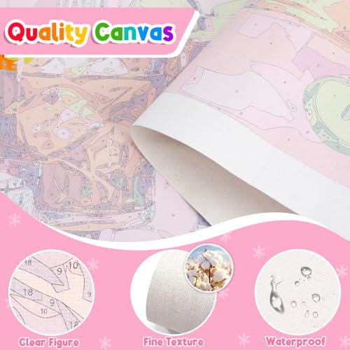 ZUVRDIAI Penguin Christmas Day Funny Paint by Numbers Kits for Adult Canvas Oil Painting for Home Wall Decor 16x20inch Without Frame ZUVRDIAI