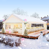 COBIZI 20x30 Outdoor Heavy Duty Party Tent Wedding Canopy with Removable Sidewalls & Storage Bags, Carpas para Fiestas Large Commercial Event Shelter for Patio, Garden UV50+ Waterproof White COBIZI