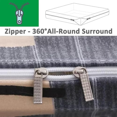 Cover for Traditional Japanese Floor Futon Mattres Futon Floor Mattress Cover with Zipper,100% Cotton Protection Cover for Shikibuton Futon Mattress,Soft Skin-Friendly Washable,(Style3,Full(120x200cm) OneGrifN