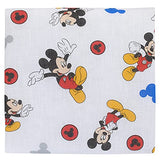 Disney Mickey's Big Adventure Blue, Red, Yellow & Green 4Piece Toddler Bed Set - Comforter, Fitted Bottom Sheet, Flat Top Sheet, Reversible Pillowcase, Blue, Red, Yellow, Green Disney