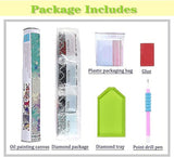 5D Diamond Art Painting Abstract Feather Art Embroidery Cross Stitch Full Round Drill DIY Crystal Acrylic Beads Fantasy Craft Kit Art 12x24Inch WoodArtSupply