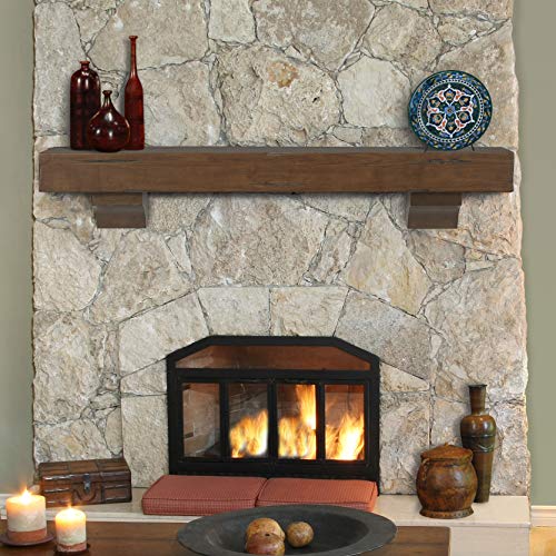 Pearl Mantels 412-60-70 Shenandoah Pine 60-Inch Fireplace Mantel Shelf, Rustic Cherry