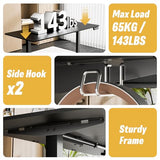 ERGOMAKER 55" Electric Standing Desk, Adjustable Height, Sit Stand Up Desk for Home Office & Computer Workstations, Memory Controller, Black ERGOMAKER