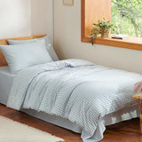 Nayoroom Blue Gingham Comforter Set Twin Size Plaid Checkered Dorm Bedding Set Kids 2 Pieces Soft Lightweight Grid Comforter for All Seasons (1 Comforter, 1 Pillowcase) Nayoroom