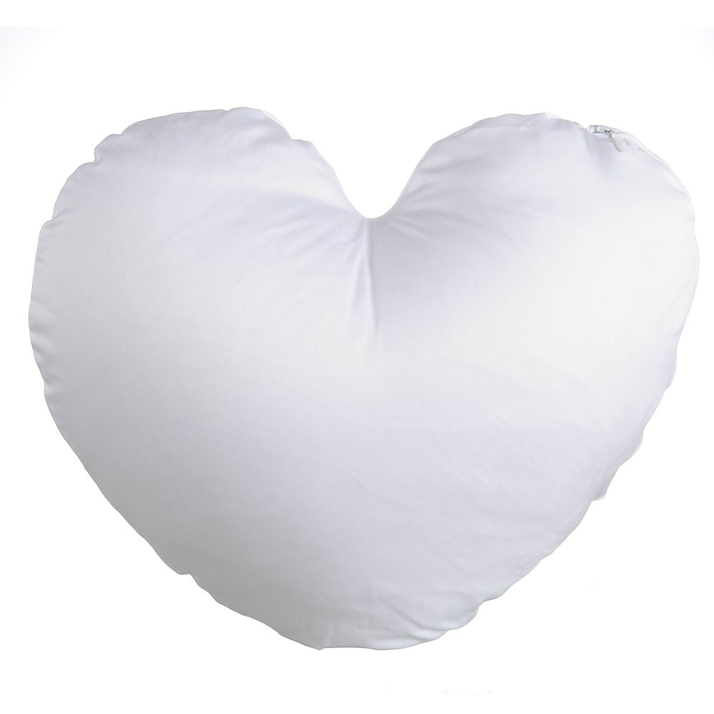 Plain White Heart Shape Sublimation Blank Throw Pillow Case Fashion Cushion Cover Girls' Children Gift 10pcs/Packed