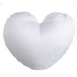 Plain White Heart Shape Sublimation Blank Throw Pillow Case Fashion Cushion Cover Girls' Children Gift 10pcs/Packed WoodArtSupply