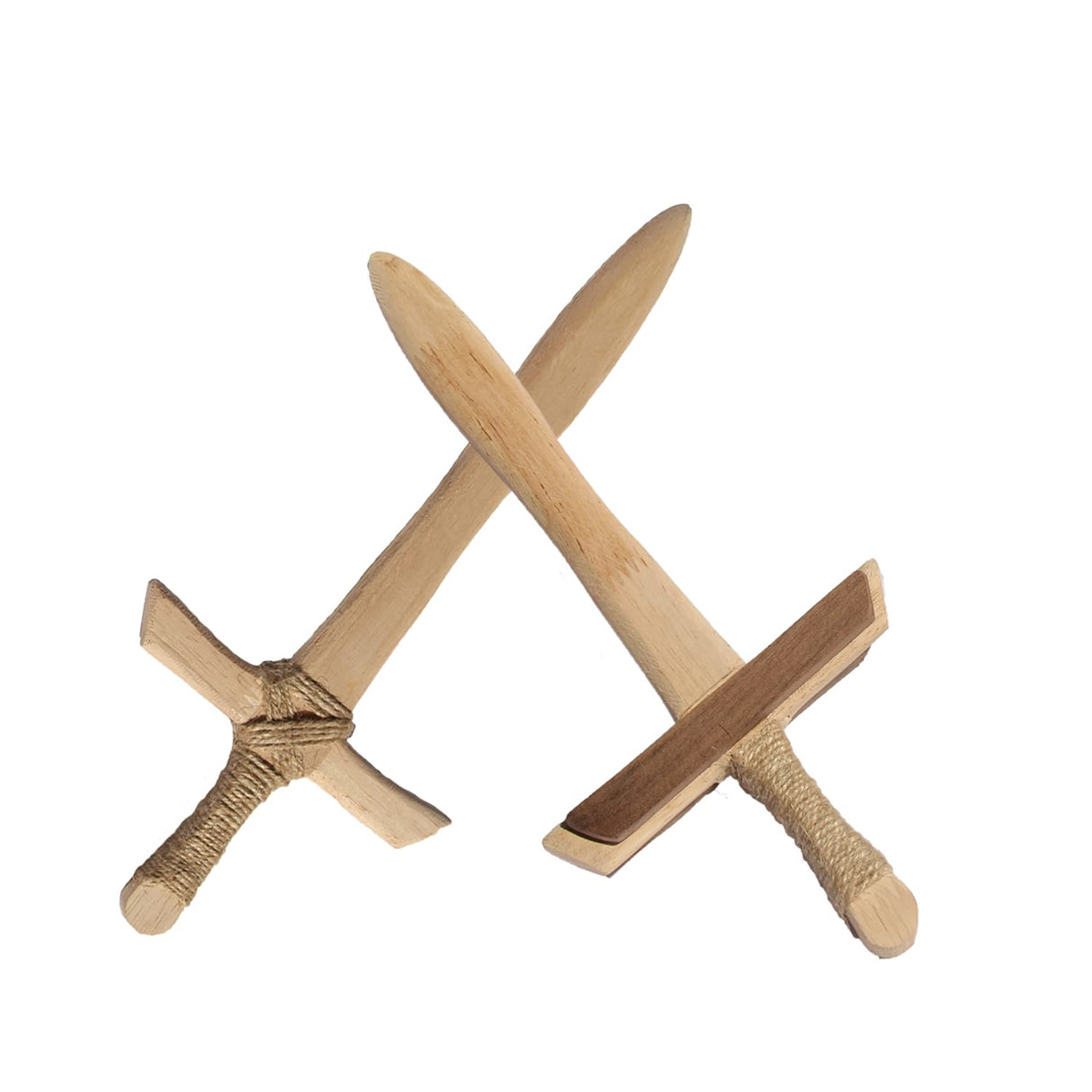 2 Pieces - Handmade Wooden Crafts, 12-inch Prop Wooden Sword. Role Play, Costumes, Props, Indoor and Outdoor Exercises (not Weapons) Flmitey