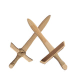 2 Pieces - Handmade Wooden Crafts, 12-inch Prop Wooden Sword. Role Play, Costumes, Props, Indoor and Outdoor Exercises (not Weapons) Flmitey