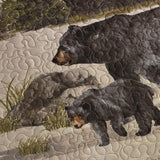 Donna Sharp Twin Polyester Bedding Set - 2 Piece - Bear Panels Lodge Quilt Set with Twin Quilt and Standard Pillow Sham - Machine Washable Donna Sharp