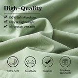 Yogeneg Twin Comforter Set 5 Piece Bed in a Bag,Grid Pinch Pleat Sage Green Twin Bedding Set,Striped Textured Soft Microfiber Comforter with Sheet Set,All Season Complete Bed Set(Sage Green,Twin) Yogeneg