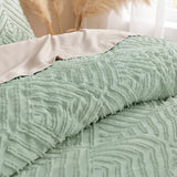 Andency King Comforter Set, Sage Green Boho Lightweight and Fluffy Bedding Set for King Bed, 3 Pieces Tufted Farmhouse Design for All Seasons (104x90Inches, 1 Comforter and 2 Pillow Shams)