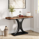 LITTLE TREE Industrial Entryway Console Table, Compact Foyer Hallway Accent Table for Small Space LITTLE TREE