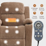 Eafurn Power Lift Recliner Chair for Elderly with Massage and Heat, Heavy Duty Electric Living Room Reclining Chair with 8-Point Vibration & Lumbar Heating, Dual USB Ports, 2 Cup Holders