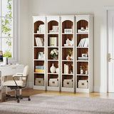 Tribesigns Narrow 5-Tier Bookcase - 70.9-Inch Tall White & Oak Corner Display Shelves Tribesigns