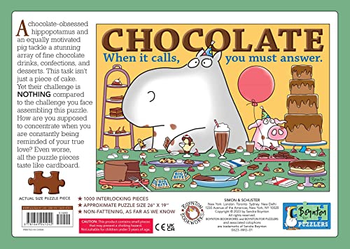 Chocolate Overload: 1000-Piece Puzzle (Boynton for Puzzlers) WoodArtSupply