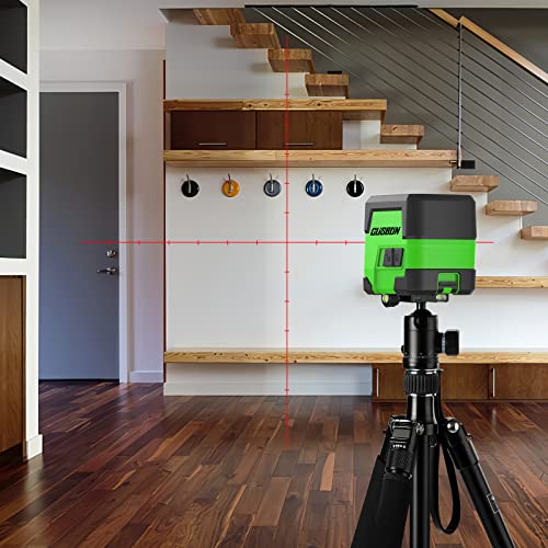 Laser Level, CUSBON Vertical and Horizontal Line with Projected Measuring Marks, Self-Leveling 50ft Cross Line Laser for Construction Floor Tile Wall