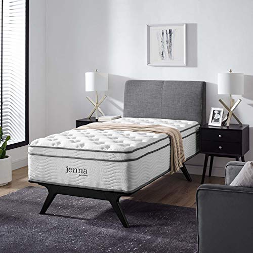 Modway Jenna 14” Innerspring Pillow Top Twin Mattress With Individually Encased Coils