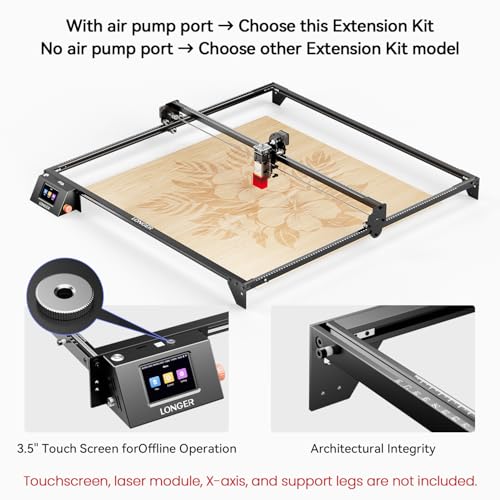 LONGER New X Y-Axis Extension Kit for RAY5 5W/10W/20W Laser Engravers, for Control Boxes with Air Pump Port, Easy Installation for Larger Engraving Area Longer