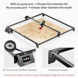 LONGER New X Y-Axis Extension Kit for RAY5 5W/10W/20W Laser Engravers, for Control Boxes with Air Pump Port, Easy Installation for Larger Engraving Area Longer