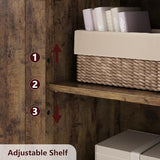 GAOMON Kitchen Pantry Storage Cabinet with Doors and Shelves, 50.4" Freestanding Pantry Cabinets, Wooden Cupboard, Large Floor Cabinet for Bathroom, GAOMON