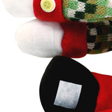 Christmas Tree Topper Snowman,Unique Holiday Xmas Decorations Funny Home Decor,Also Be Used As Curtain Tie and Hugger Wine Bottle,Red White Green Hongsome