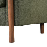 Christopher Knight Home Yadil Teddy Fleece Upholstered 3 Seater Sofa Couch, Wooden Home Sofa Living Room, Comfy Cloud Couch for Bedroom, Home Office, Olive Green Christopher Knight Home