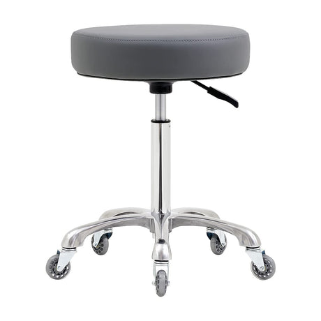 Ainilaily Rolling Stool with Wheels, Heavy Duty 400 lbs Stool for Shop Guitar Lab Tattoo Workbench Medical, Adjustable Swivel Stool Chair (Grey) Ainilaily