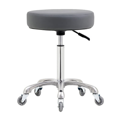 Ainilaily Rolling Stool with Wheels, Heavy Duty 400 lbs Stool for Shop Guitar Lab Tattoo Workbench Medical, Adjustable Swivel Stool Chair (Grey)
