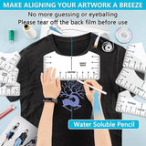 67 Pcs Sublimation Shirts Tool Kits for Vinyl Alignment,Portable Pad for Ironing,T-Shirt Rulers Guide and Teflon Sheet for Cricut Heat Press HTV Vinyl Center Designs,Craft Sewing Accessories DNSGOOR