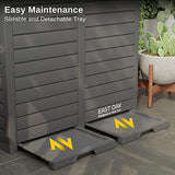 EAST OAK 76 Gallon Outdoor Trash Can | Waterproof Resin Garbage Can with Tiered Lid & Drip Tray | Outside Trash Bin for Patio | Kitchen, Backyard & Deck | Gray Color EAST OAK