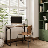 alawooder Folding Desk - 31.5" Wood Top Foldable Desk for Small Spaces | No Assembly Required Compact Desk for Home Office, Writing, and Study alawooder