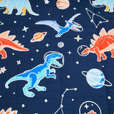 NTBED Dinosaur Kids Comforter Set Twin Size 5 Pieces Bed in A Bag for Boys Girls,Glow in The Dark Space Planet Bedding Set with Sheet NTBED