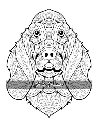 Amazing Dogs Coloring Book: Beautiful Dogs, Adorable Puppies, and Relaxing Designs for Adults and Teens WoodArtSupply