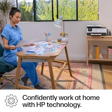 HP OfficeJet Pro 8125e Wireless All-in-One Color Inkjet Printer, Print, scan, Copy, ADF, Duplex Printing Best-for-Home Office, 3 Month Instant Ink Trial Included, AI-Enabled (405T6A) HP