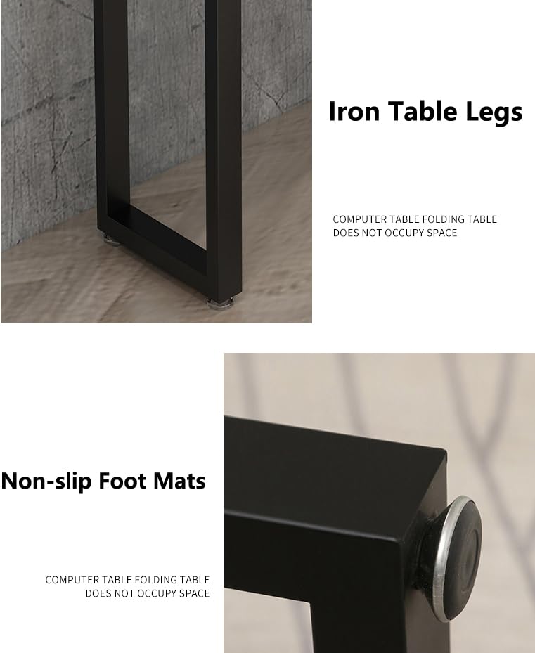 AUQMTAIN Farmhouse Bar Table, Live Edge Solid Wood Bar Height Pub Table, Industrial Rectangular High Top Kitchen & Dining Tables with Sturdy Metal Legs-Table Only (39.3" L x 17.7" W x 41.3" H) AUQMTAIN