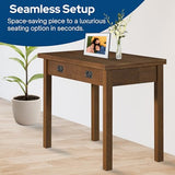 MECO Stakmore Traditional Expanding Table, Fruitwood Frame, 20 in x 40 in x 30.3 in MECO