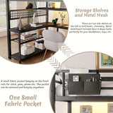 Mirightone Full Size Loft Bed with Desk & Stairs, Heavy-Duty Metal Loft Beds with Upper Shelves & Wardrobe, High Loft Bed Frame with LED and Charging Station for Boys, Girls and Teens (Black) Mirightone