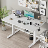 Qidbeld Dual Motor Standing Desk Frame with 330 lbs, Electric Adjustable Legs, Compatible Desktop Size 40″-90″, 3 Memory Height Settings Stand up Desks Frame Workstation, Black Frame Only Qidbeld