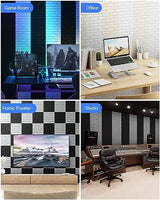 Soundproof Wall Panels Self-Adhesive Acoustic Panels Sound Absorbing Panels 12 Pack Noise Cancelling Wall Panels Brick Soundproof Adhesive Panels For Wall Decoration, Acoustic Treatment 12"×12"×0.4" Soundsbay