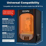 Resin 3D Printer Enclosure with Ventilation, 3D Printer Vented Enclosure Tent Cover Eliminate Odors Dustproof Isolate Noise Compatible with Creality Anycubic Elegoo Series LCD Resin UV 3D Printer YOOPAI
